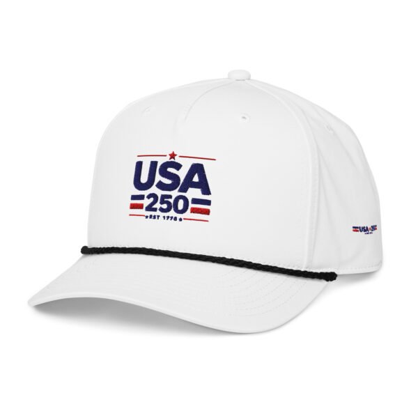 classic-rope-cap-white-black-left-front-6a256042d8d66.jpg USA250 Classic rope cap Embroidered