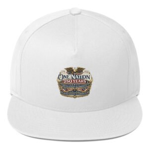 One Nation  250 Years Flat Bill Cap DTF Print