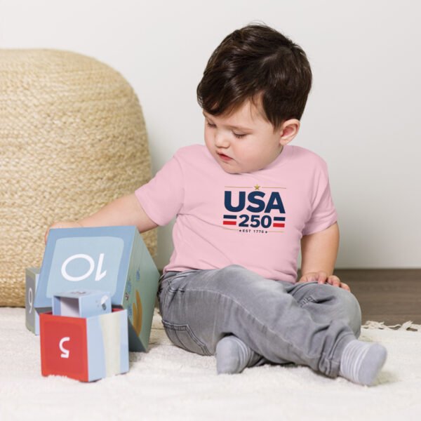 toddler-staple-tee-pink-front-6a253075c0070.jpg USA250 Toddler Short Sleeve Tee DTG Print