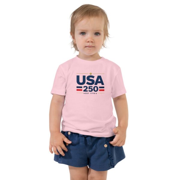 toddler-staple-tee-pink-front-6a253075c5179.jpg USA250 Toddler Short Sleeve Tee DTG Print