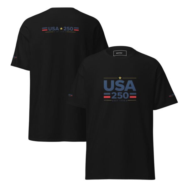 unisex-classic-tee-black-front-and-back-6a26880c28bd9.jpg USA250 Unisex classic tee DTG Print
