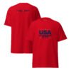 unisex-classic-tee-red-front-and-back-6a26880c29c2a.jpg USA250 Unisex classic tee DTG Print