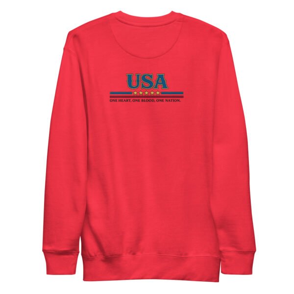 unisex-premium-sweatshirt-team-red-back-6a2529e092f9b.jpg One Nation 250 Years Unisex Premium Sweatshirt DTG print