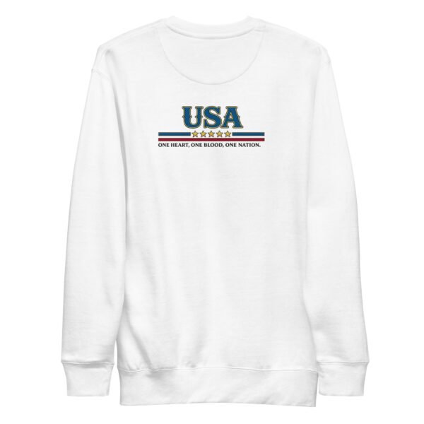 unisex-premium-sweatshirt-white-back-6a2529e0b06d1.jpg One Nation 250 Years Unisex Premium Sweatshirt DTG print