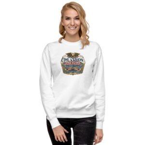 unisex-premium-sweatshirt-white-front-2-6a2529e0607da.jpg One Nation 250 Years Unisex Premium Sweatshirt DTG print