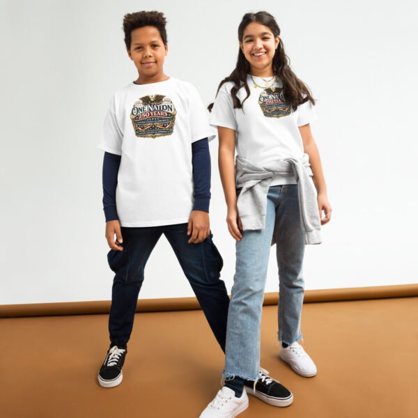 One Nation  250 Years Youth classic tee DTF print